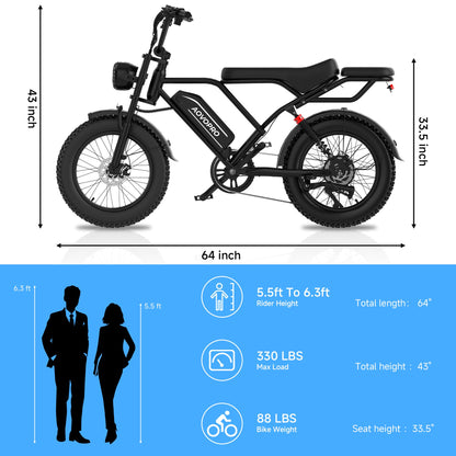 AOVOPRO™ AP20 Electric Fat Tire Bike